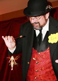 Eric Henning with a flying friend at THEARC Tea Party